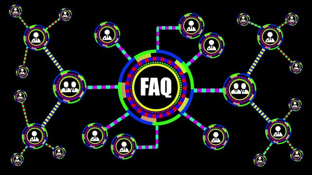 Businessman pushing button faq in virtual reality, communication network Business people social network and business connections.