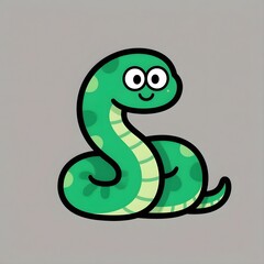 Fototapeta premium Green snake vector