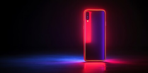 Futuristic smartphone with incoming call notification
