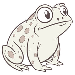 Cute cartoon frog illustration amphibian character wildlife nature animal design