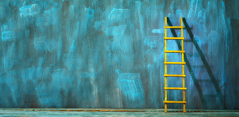 Ladder of success concept.Creativity,business improvement,innovation,idea,thinking out of the box...