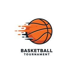 Basketball logo design template, basketball team emblem collection, basketball tournament logo design vector illustration