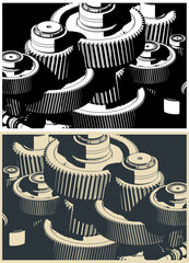 Gear mechanism close up