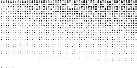 Art gradient texture. Vanishing polka dot background. Repeating dots gradation modern