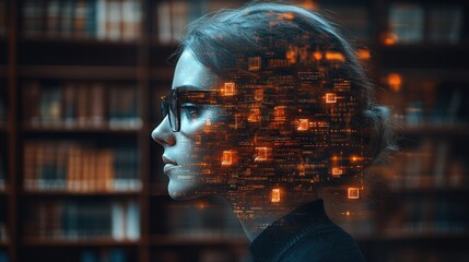 Digital mind in a library