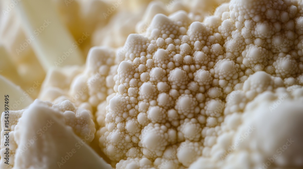 Poster close up view of the fractal patterns of a vegetable