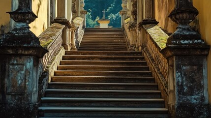 Ancient Stone Staircase Leading to Serenity
