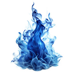 Vivid Blue Flames Abstract Design Element A I G E N E R A T E D - P N G isolated on a transparent background