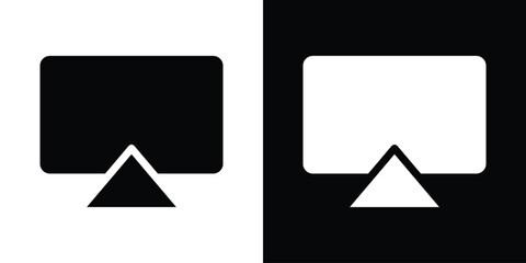 Airplay icon collection. line stroke icon. EPS 10