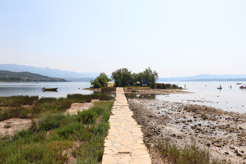 Beautiful Nekic beach in Posedarje, Croatia.