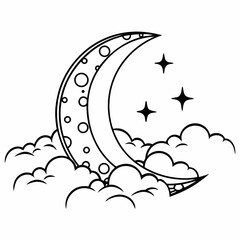 vector illustration of a moon