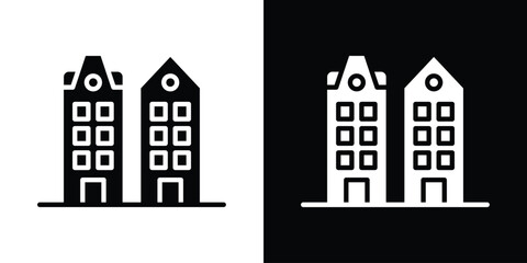 Amsterdam icon collection. line stroke icon. EPS 10