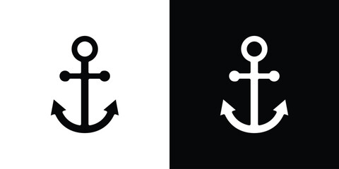 Anchor icon collection. line stroke icon. EPS 10