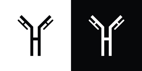 Antibody icon collection. line stroke icon. EPS 10