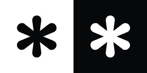 Asterisk icon collection. line stroke icon. EPS 10