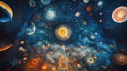 Cosmic Celestial Canvas: A breathtaking painted universe