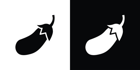 Aubergine icon collection. line stroke icon. EPS 10