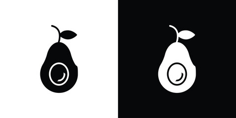 Avocado icon collection. line stroke icon. EPS 10