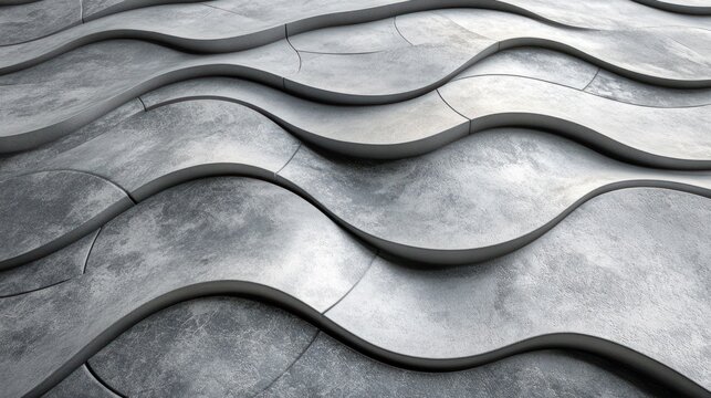Abstract Grey Wavy Concrete Texture