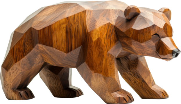 bear wooden sculpture statue 