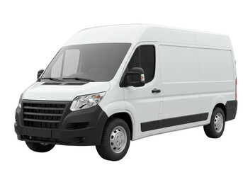 Naklejka premium Isolated White Delivery Van for Transportation and Logistics