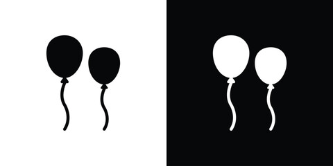 Balloons icon collection. line stroke icon. EPS 10