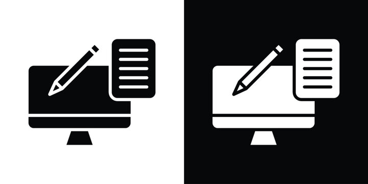 Blended learning icon collection. line stroke icon. EPS 10