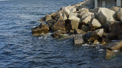 a beautiful view of the sea in the port in the north of israel © MARIA