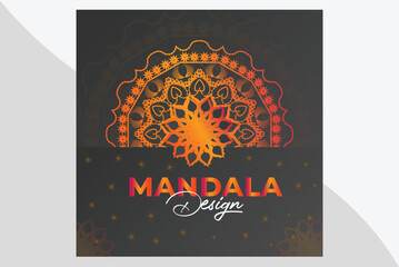 Creative colorful mandala design.  