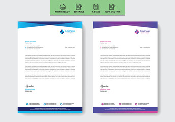 Modern creative letterhead design template