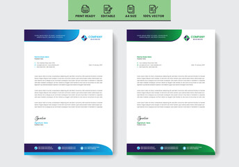 Modern creative letterhead design template