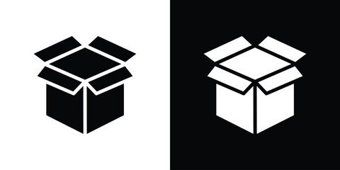 Box icon collection. line stroke icon. EPS 10