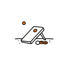 Cornhole game illustration.