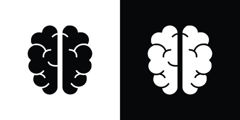 Brain icon collection. line stroke icon. EPS 10