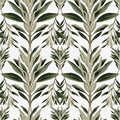 Obraz premium Beautiful watercolor botanical pattern for textile and wrapping design as seamless background