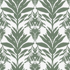 Elegant watercolor pattern featuring botanical motifs for textile and wrapping designs