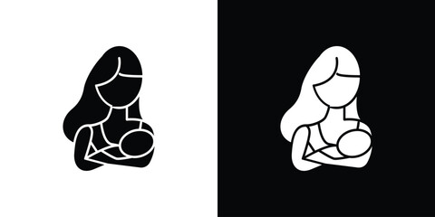 Breastfeeding icon collection. line stroke icon. EPS 10