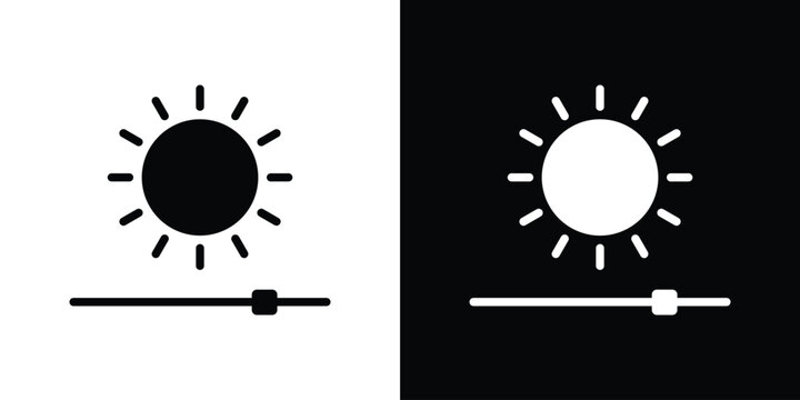 Brightness icon collection. line stroke icon. EPS 10