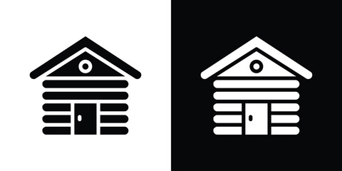 Cabin icon collection. line stroke icon. EPS 10