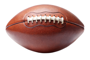 Brown American Football with White Laces Isolated on a Transparent Background A I G E N E R A T E D - P N G 1