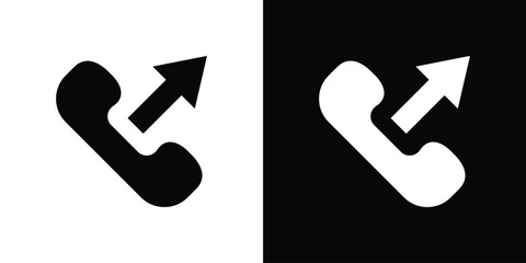 Call outgoing icon collection. line stroke icon. EPS 10