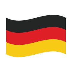 Flag of Germany. German wavy flag digital vector illustration. Fluttering flag.