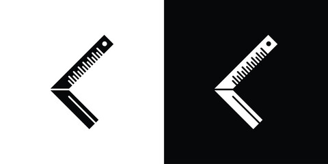 Carpenter ruler icon collection. line stroke icon. EPS 10