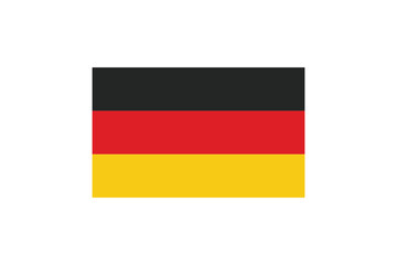 Germany flag. The official ratio. Flag icon. Standard color. Standard size. A rectangular flag. Computer illustration. Digital illustration. Vector illustration.