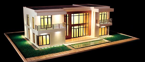 Modern Two-Story House Model