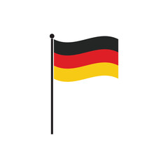 Vector flat round Germany flag isolated on white background