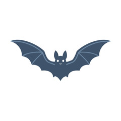 Cute cartoon bat halloween night flying creature