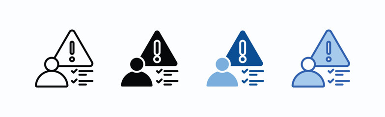 Risk Factors icon sheet multiple style collection isolated vector