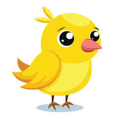 Fototapeta premium Cute bird vector illustration with white background