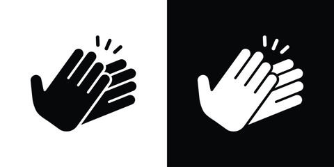 Clap icon collection. line stroke icon. EPS 10